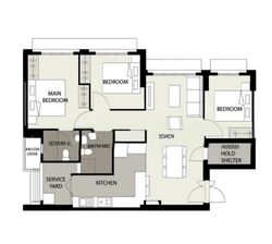 Blk 419A Waterfront II @ Northshore (Punggol), HDB 4 Rooms #611040531